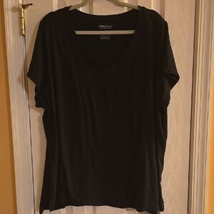 Jones New York Black Short Sleeve Top